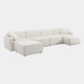 Travie 6-Piece Performance Corduroy Velvet Modular U-Sectional