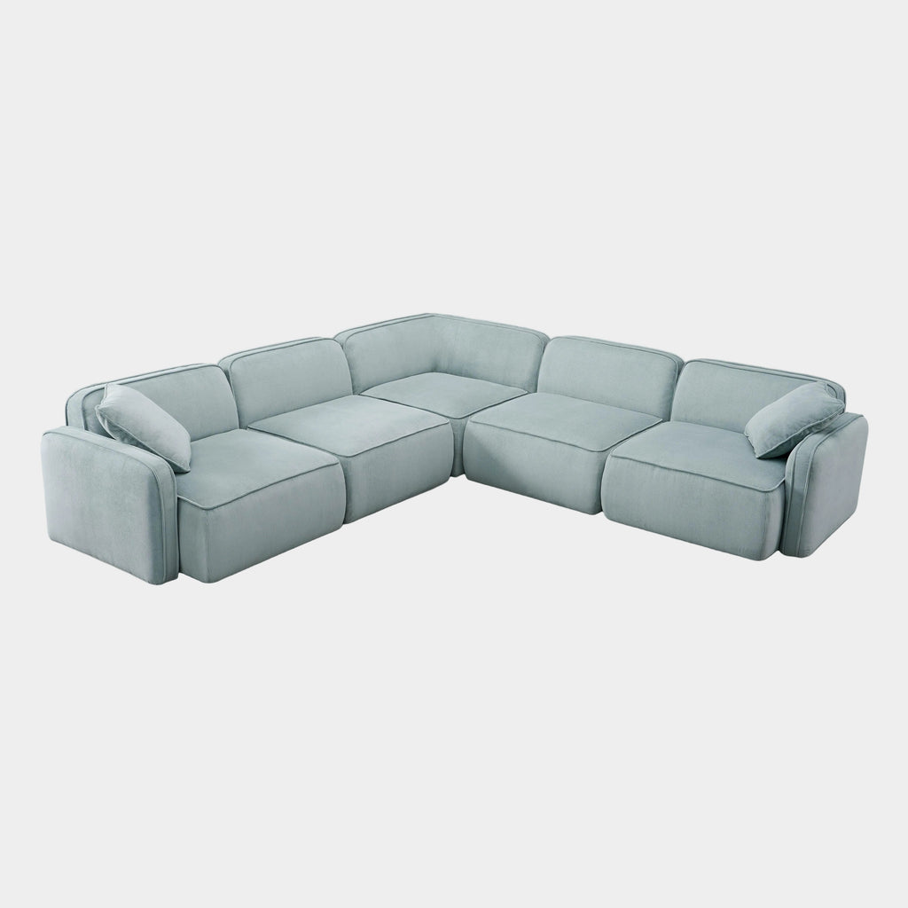 Travie 5-Piece Performance Corduroy Velvet Modular L-Sectional