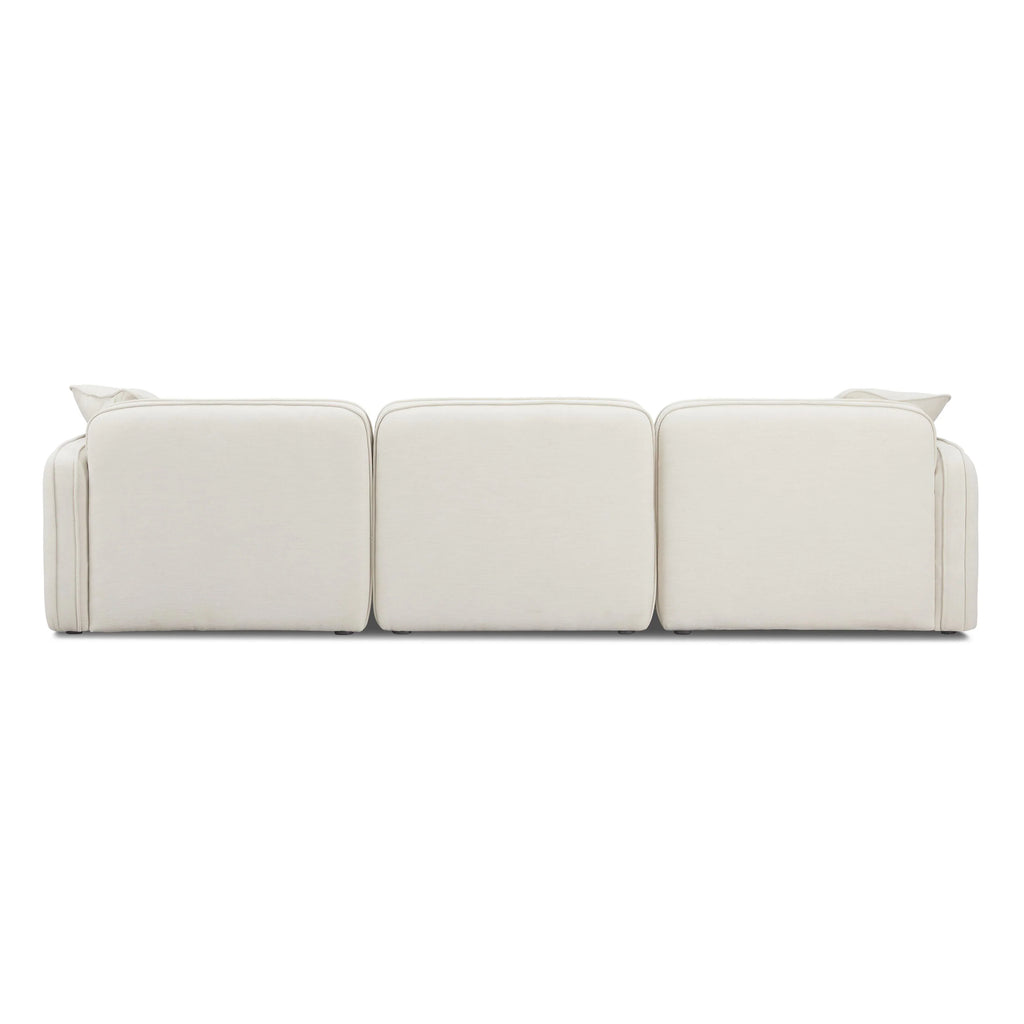 Travie 4-Piece Sand Upcycled Performance Linen Modular Sectional