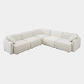 Travie 5-Piece Sand Upcycled Performance Linen Modular L-Sectional