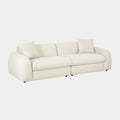 Kourtney 100" Cream Performance Faux Mohair Sofa