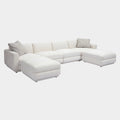 Perry 6-Piece Cream Performance Chenille Modular U-Sectional