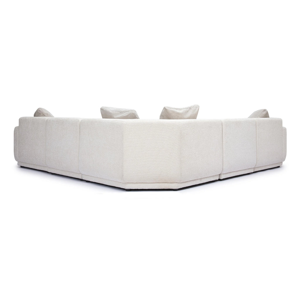 Perry 5-Piece Cream Performance Chenille Modular L-Sectional