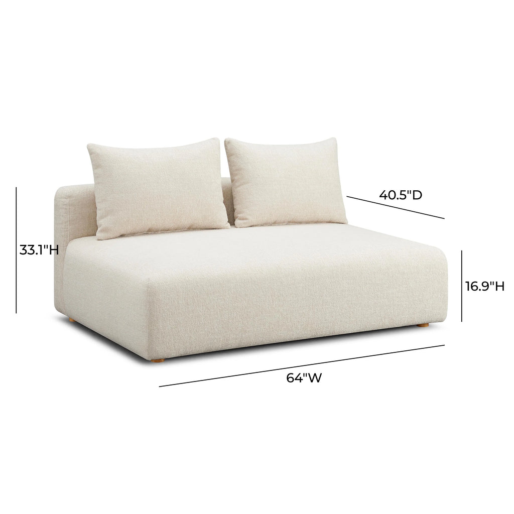 Hangover 64" Armless Loveseat