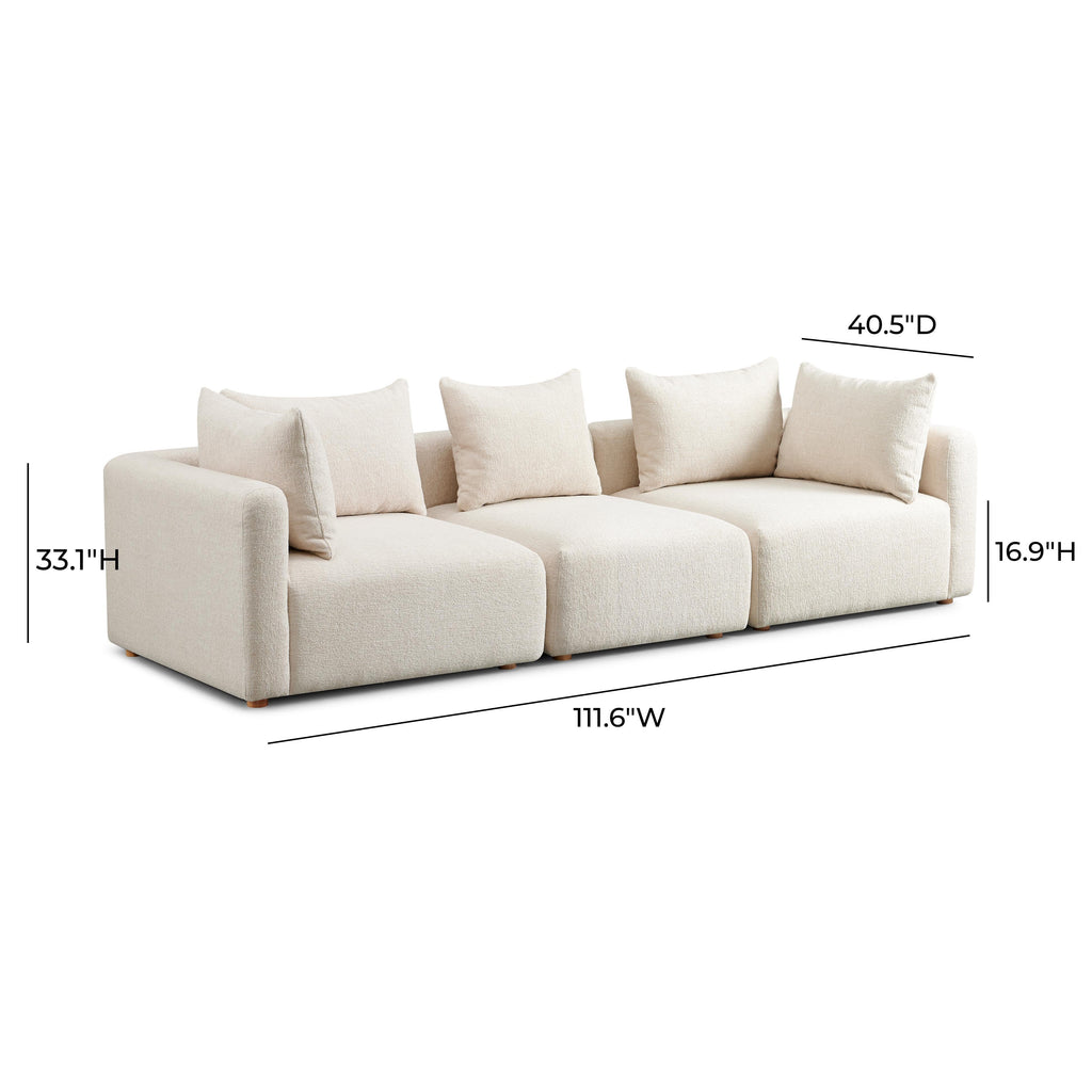 Hangover 112.5" Textured Fabric Sofa
