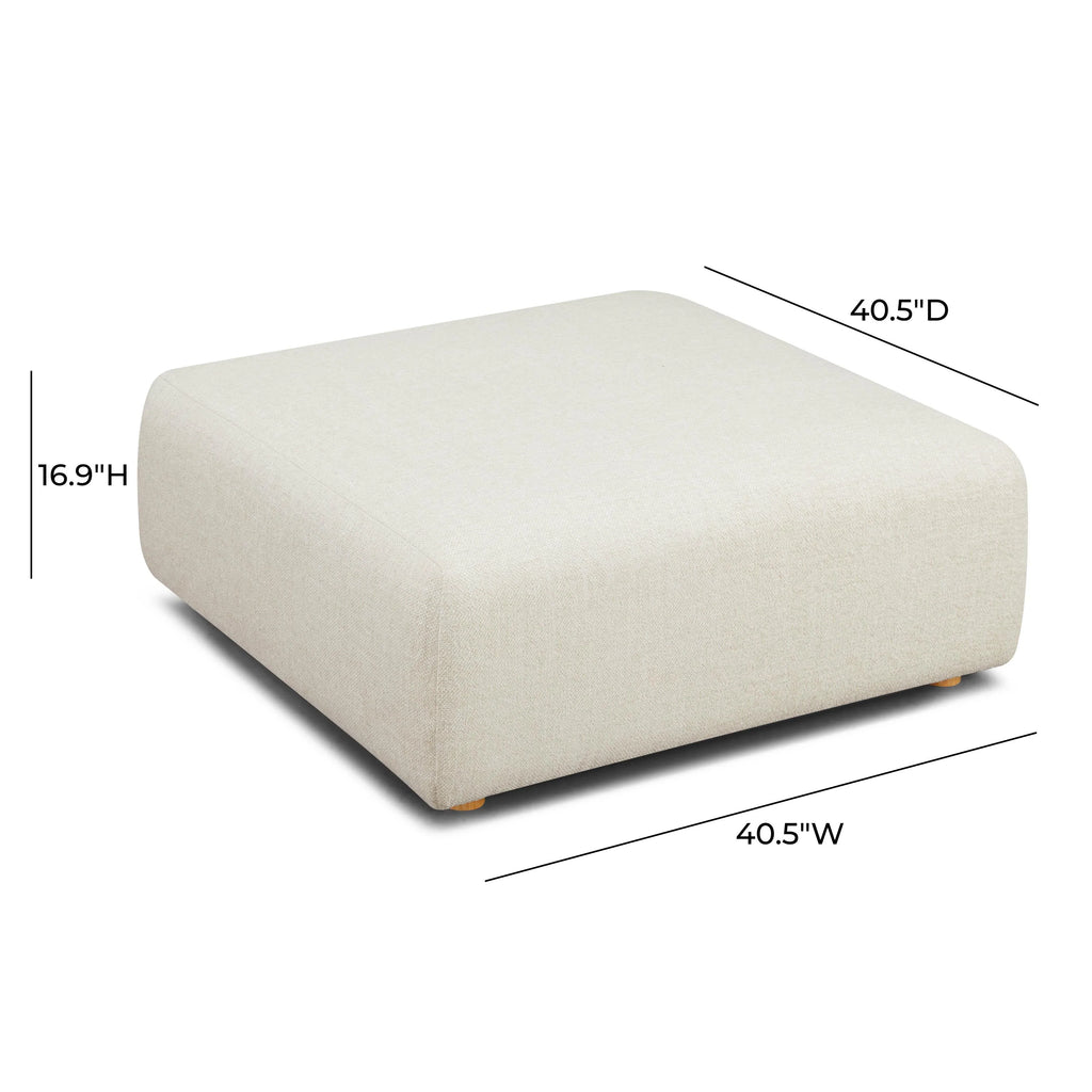 Hangover Contract-Grade Textured Fabric Ottoman