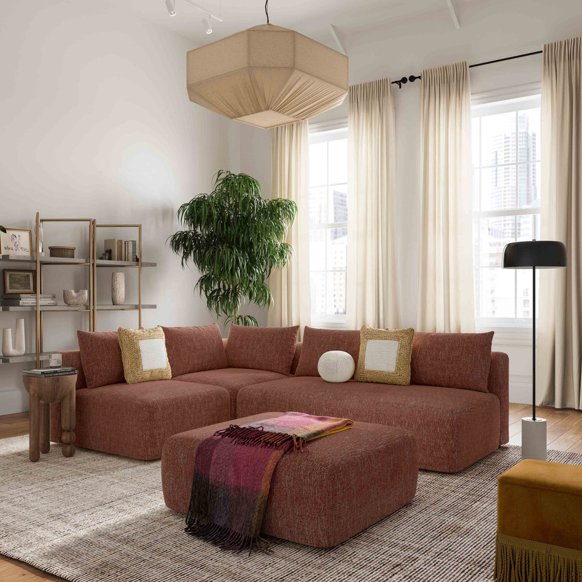 Hangover 64" Armless Loveseat