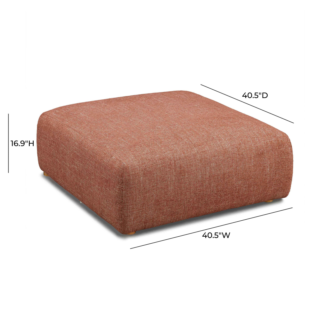Hangover Contract-Grade Textured Fabric Ottoman