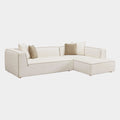Tristine 2-Piece Cream Contract-Grade Linen L-Shaped Sectional