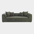 Tristine 96" Olive Green Upcycled Performance Basketweave Sofa