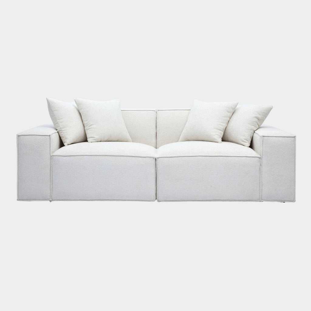 Mindy 84" Performance Chenille Basketweave Modular Loveseat