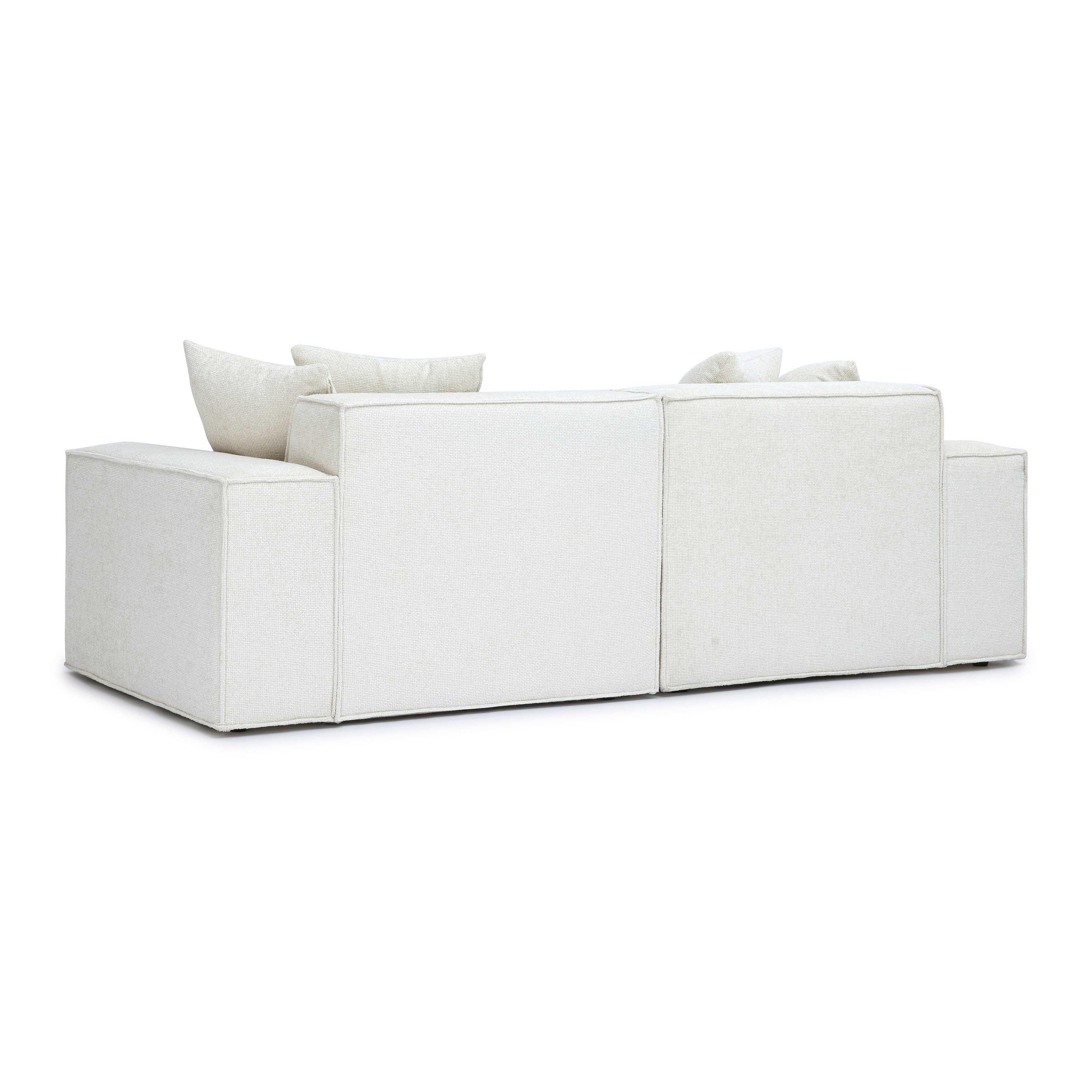 Mindy 84" Performance Chenille Basketweave Modular Loveseat