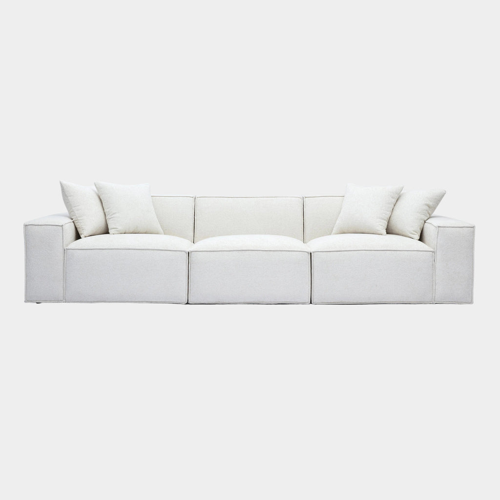 Mindy 115" Performance Chenille Basketweave Modular Sofa