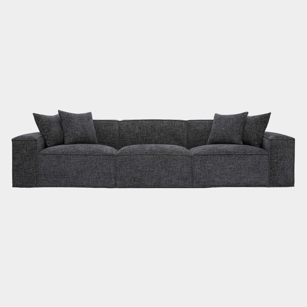 Mindy 115" Performance Chenille Basketweave Modular Sofa