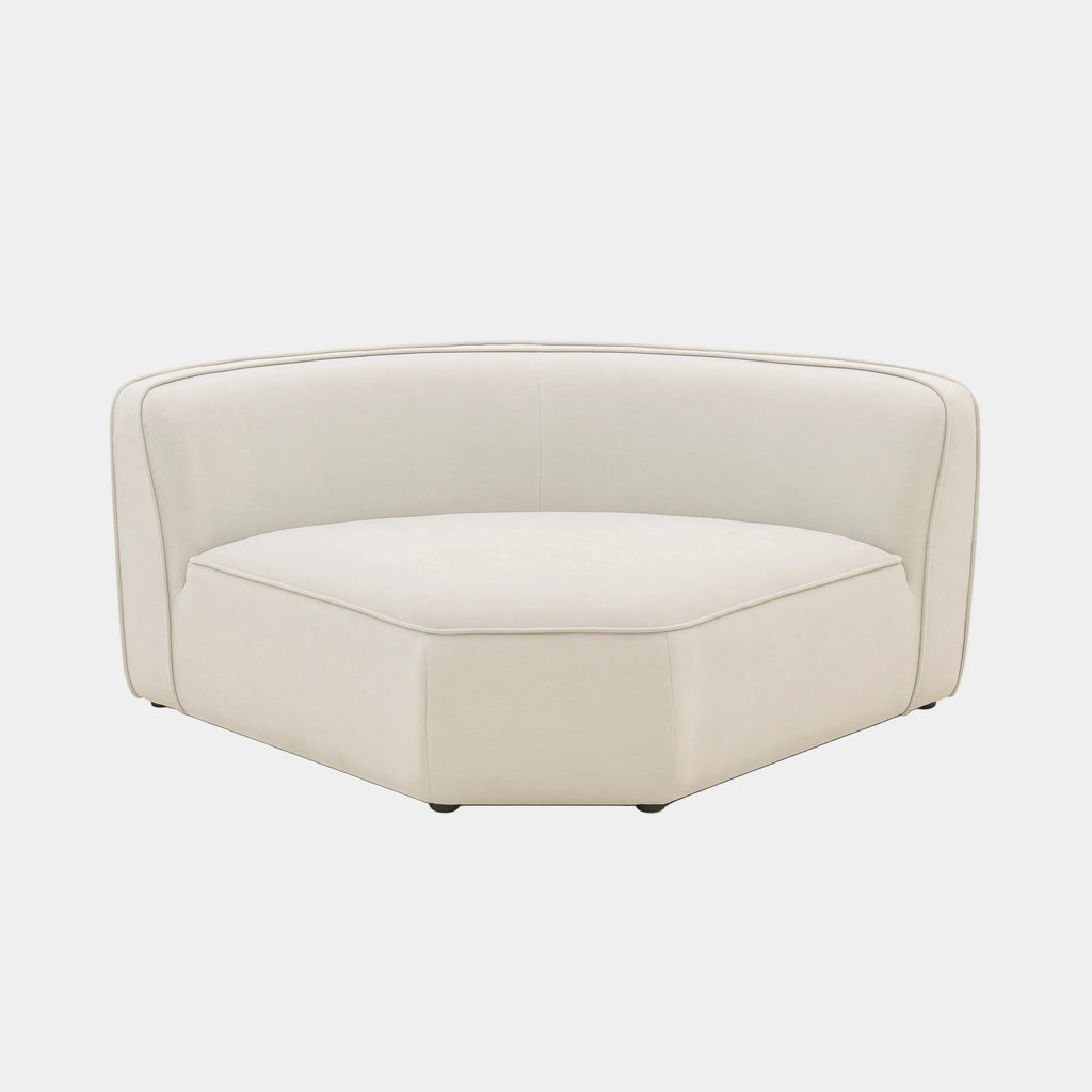 Travie Sand Upcycled Performance Linen Wedge Corner Chair
