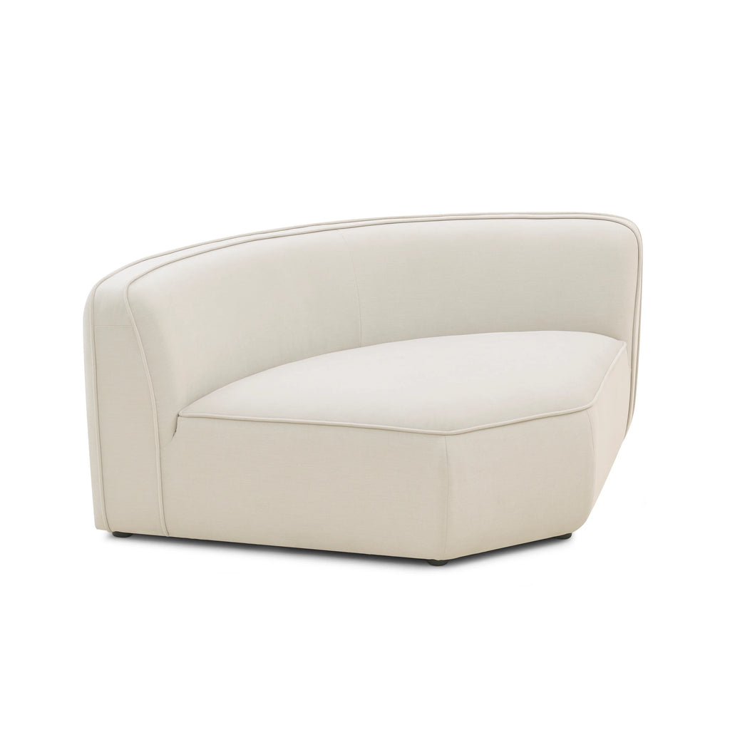 Travie Sand Upcycled Performance Linen Wedge Corner Chair