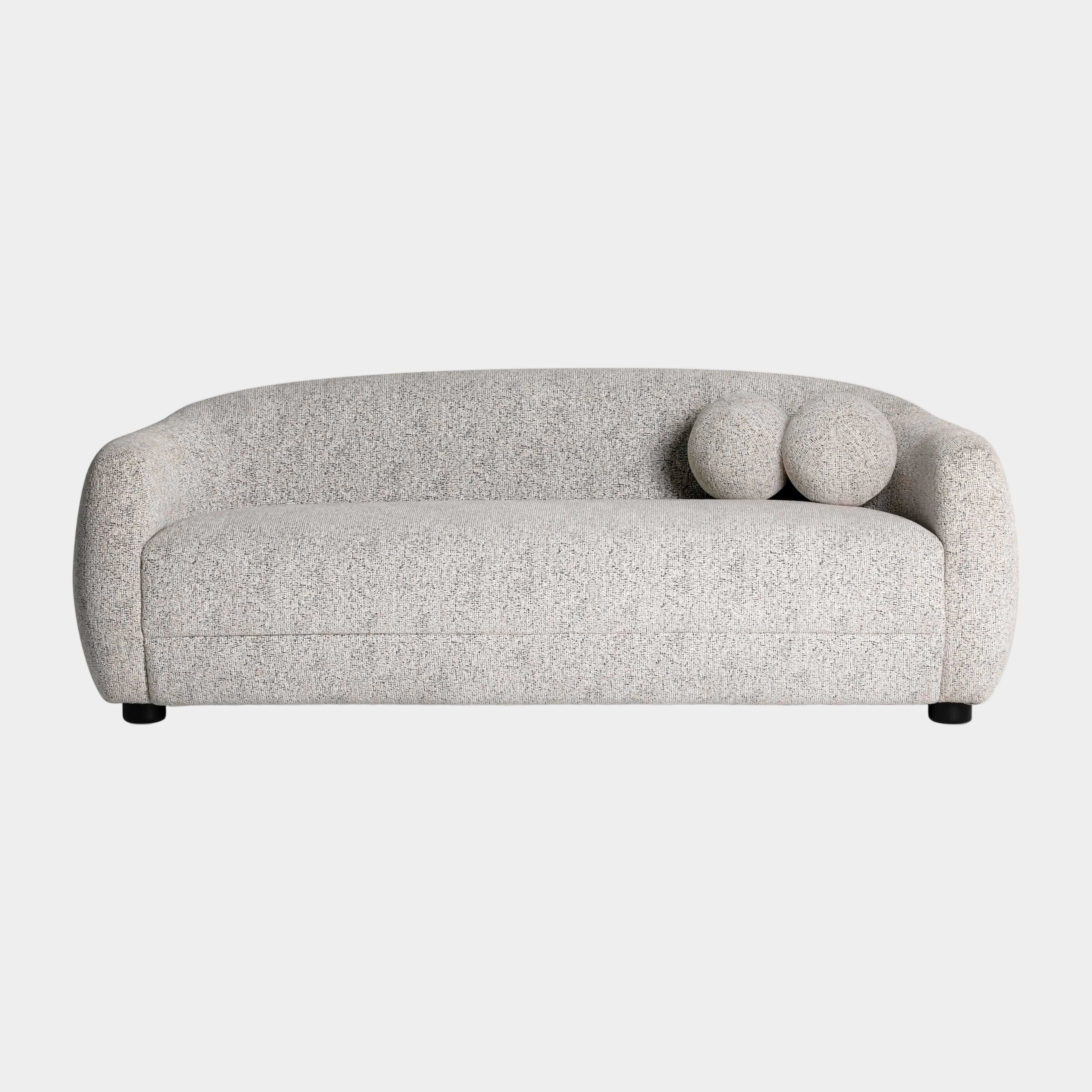 Judy 80" Black and White Woven Performance Fabric Sofa