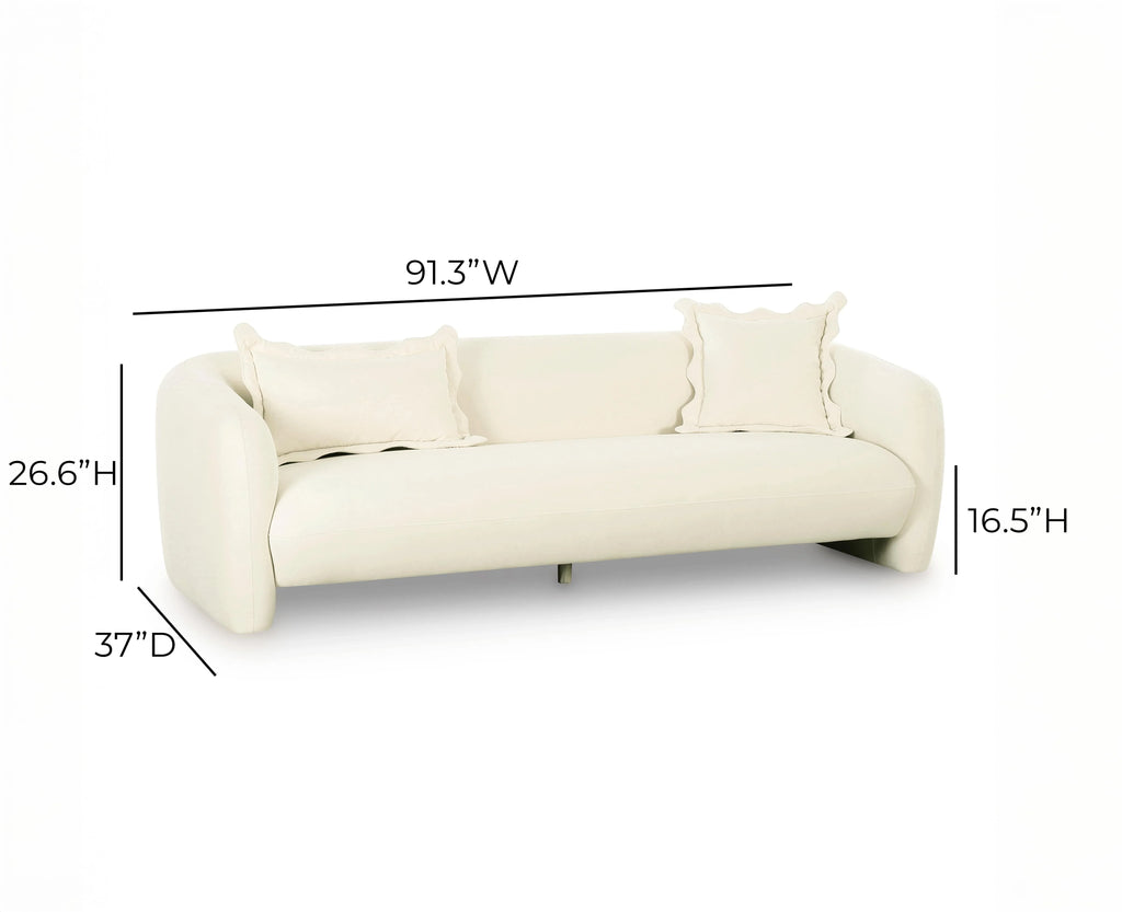 Lou 91" Performance Velvet Sofa