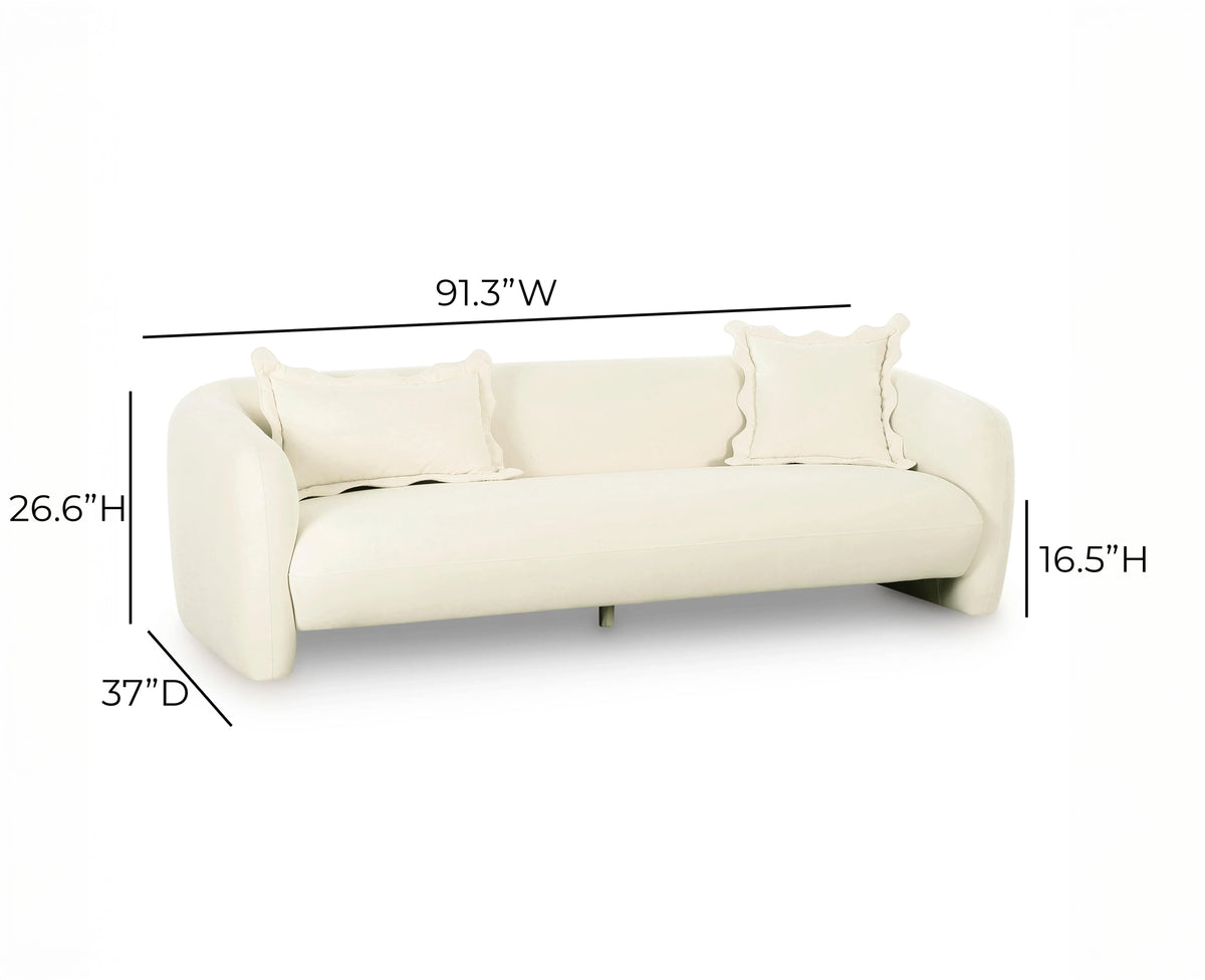 Lou 91" Performance Velvet Sofa