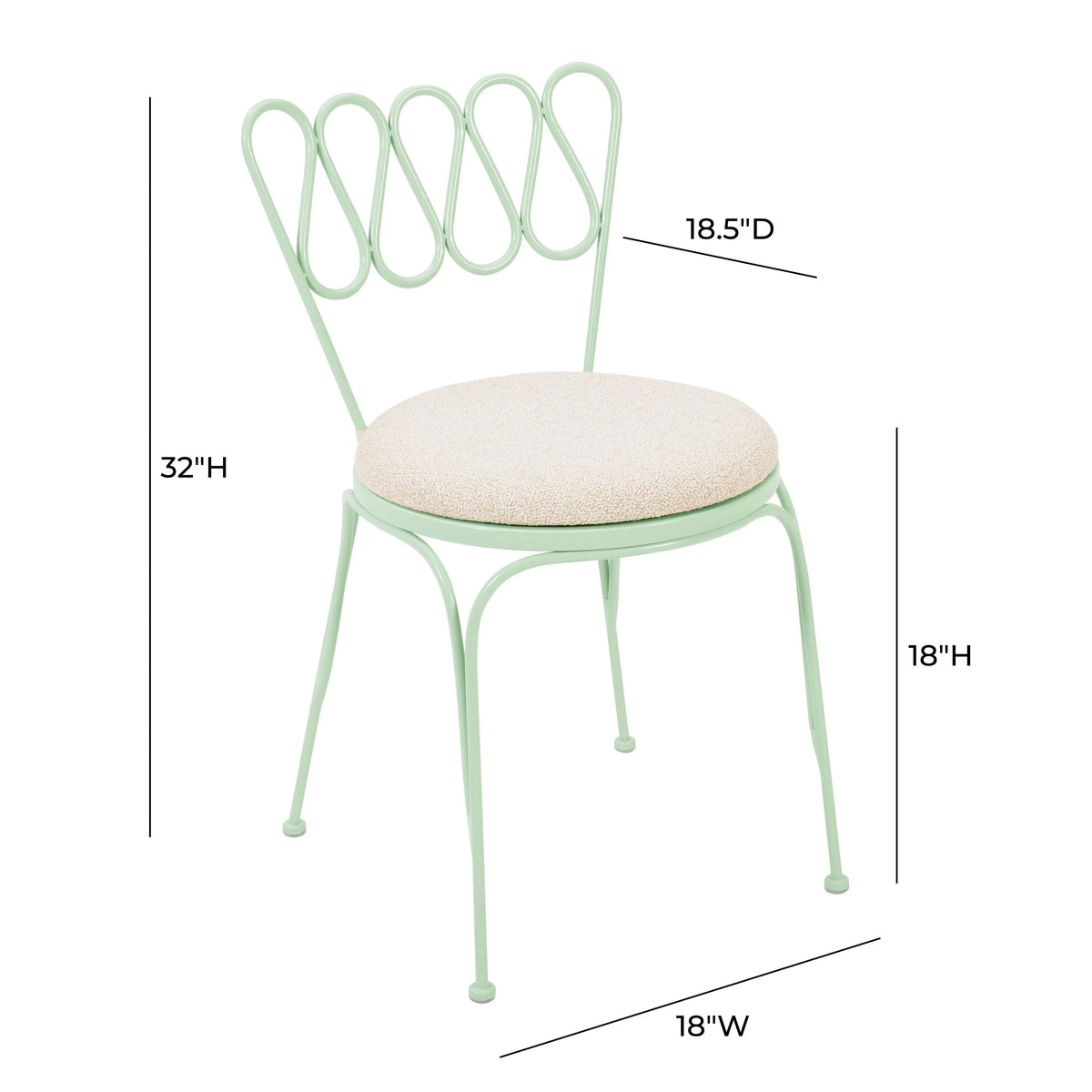 Erica Wrought Iron Outdoor Chair