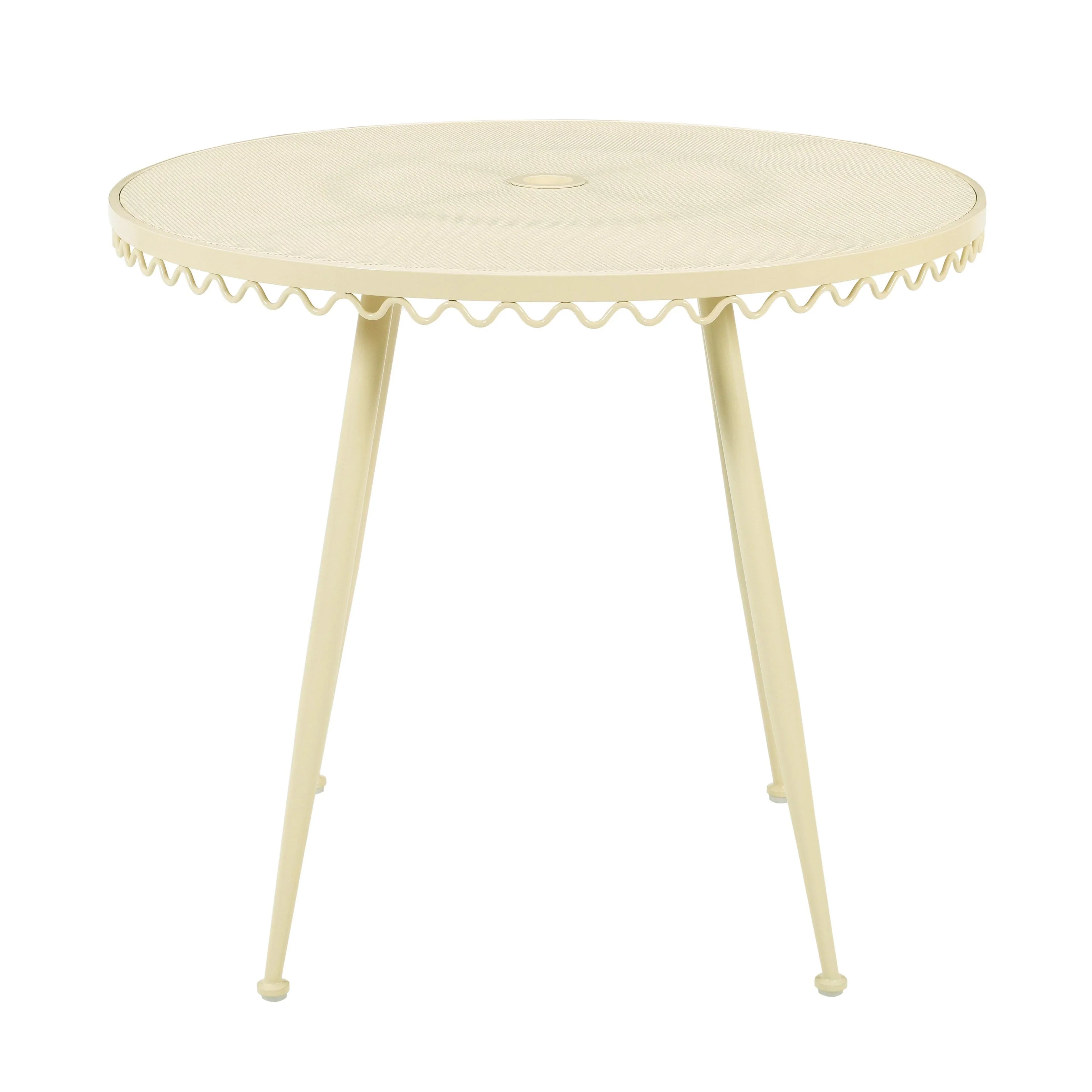 Erica 34" Wrought Iron Outdoor Round Cafe Table