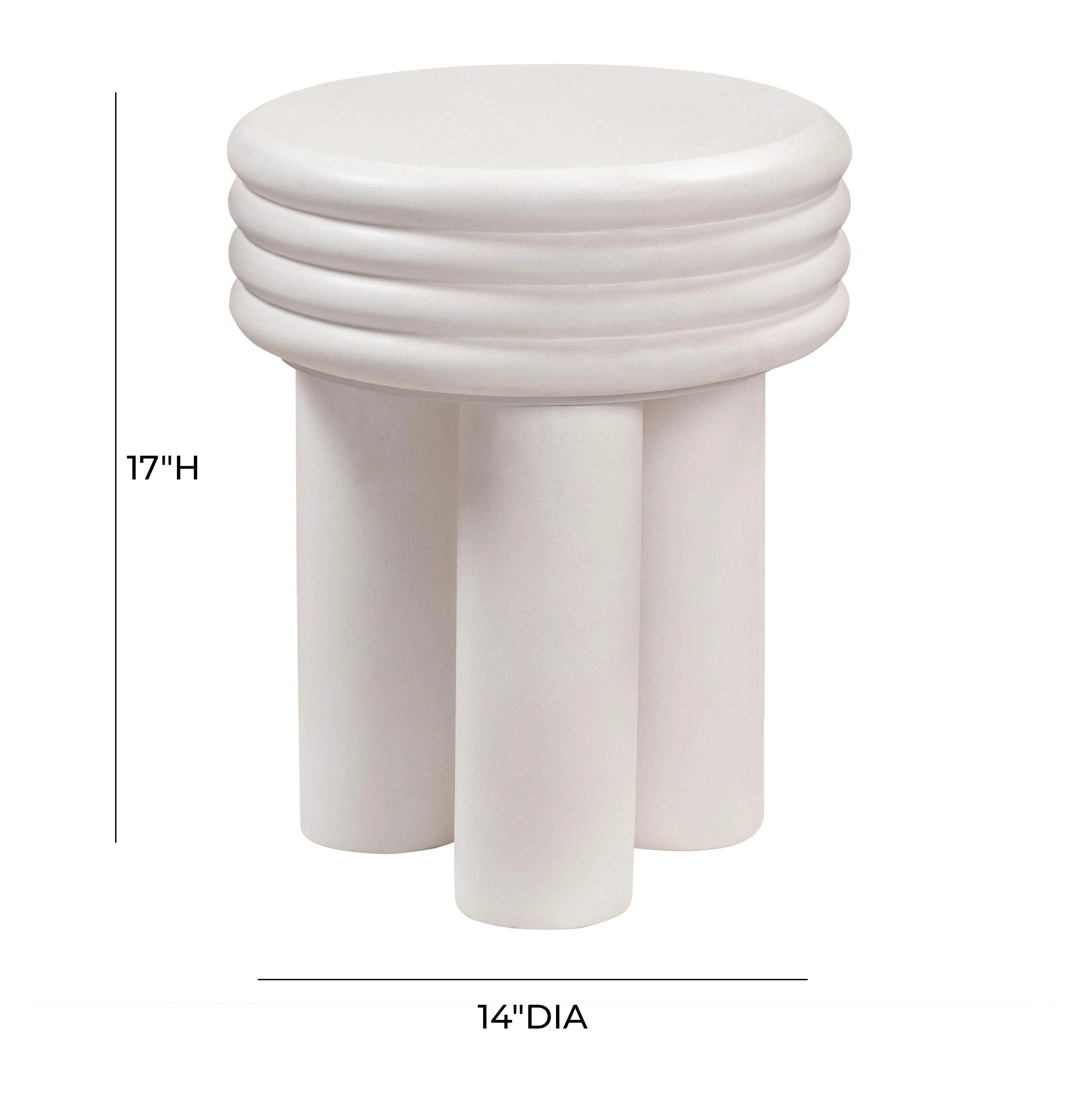 Delta Concrete Indoor/Outdoor Round Side Table