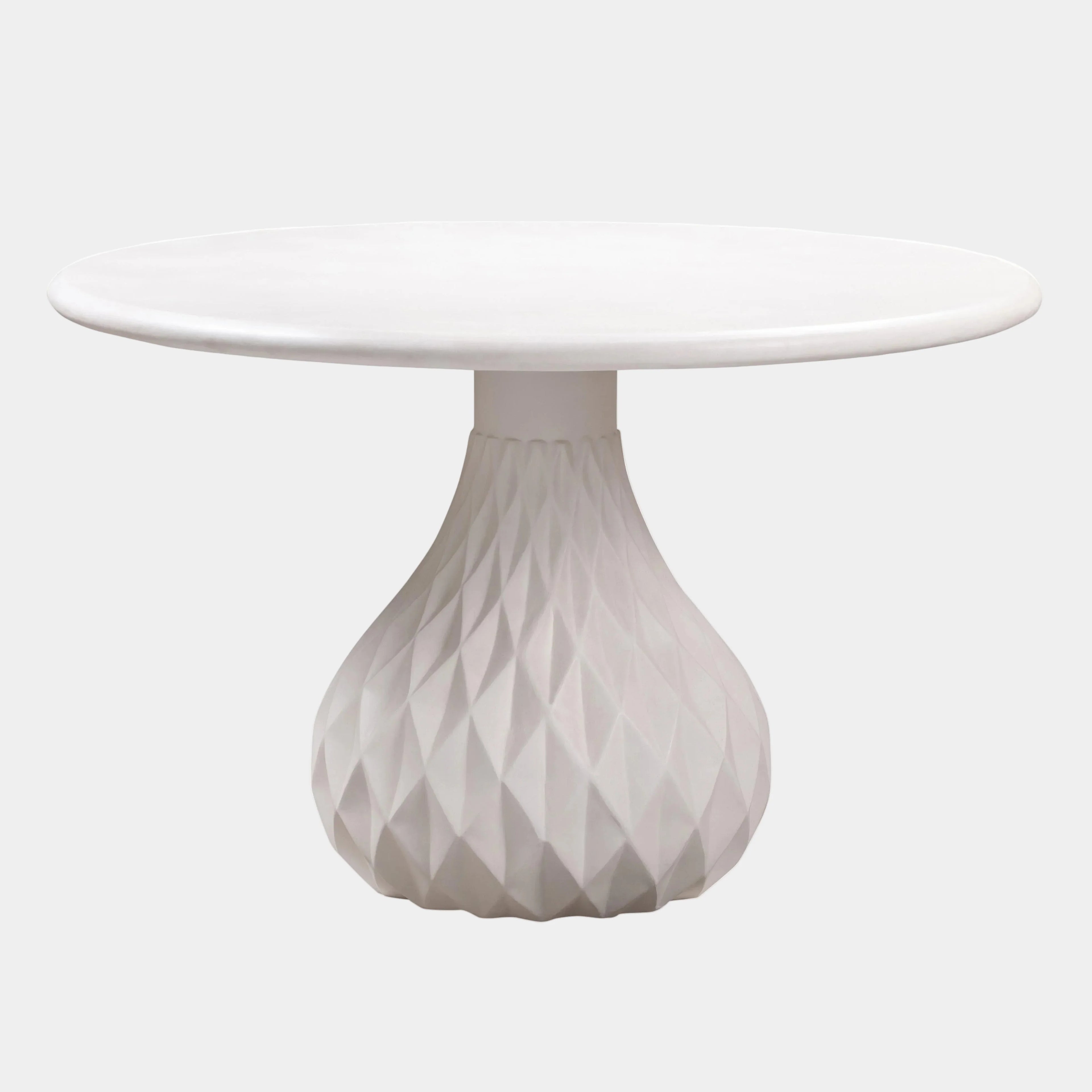 Tulum 47" Ivory Concrete Indoor / OutdoorRound Dining Table