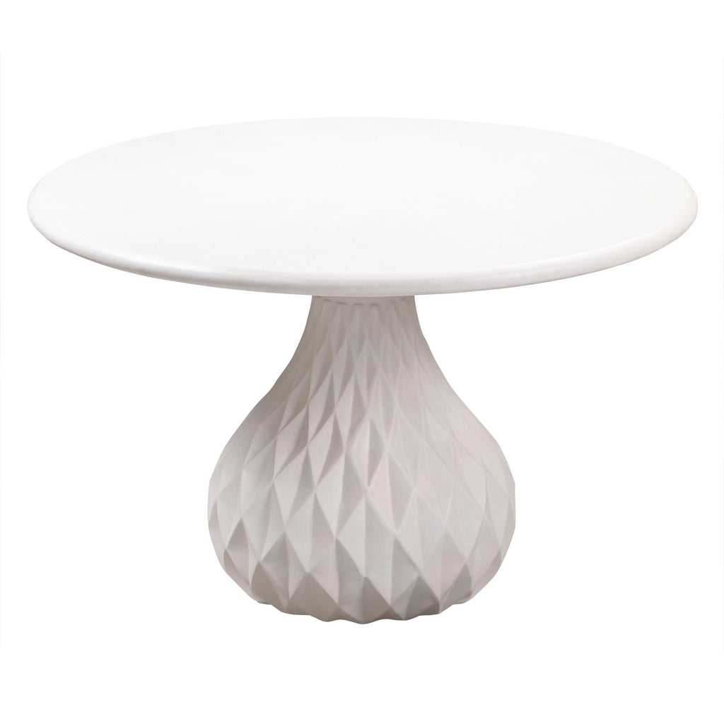 Tulum 47" Ivory Concrete Indoor / OutdoorRound Dining Table