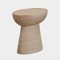 Eclipse Textured Faux Travertine Indoor/Outdoor Side Table