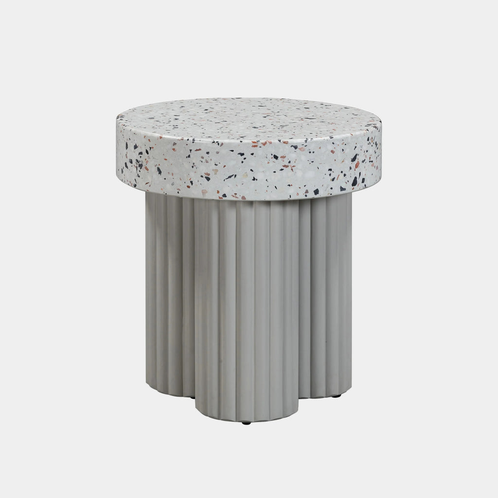 Clover Faux Terrazzo Indoor/Outdoor Round Side Table