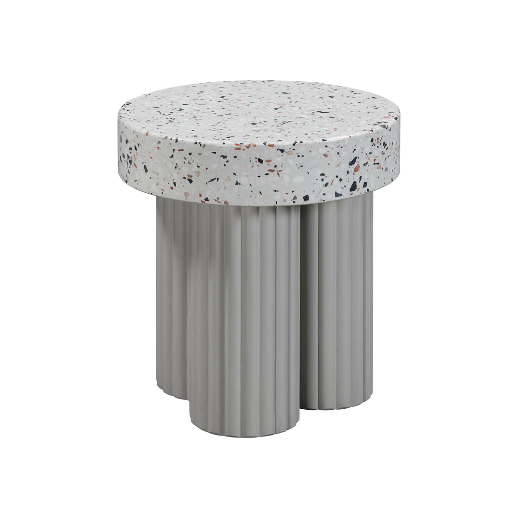 Clover Faux Terrazzo Indoor/Outdoor Round Side Table