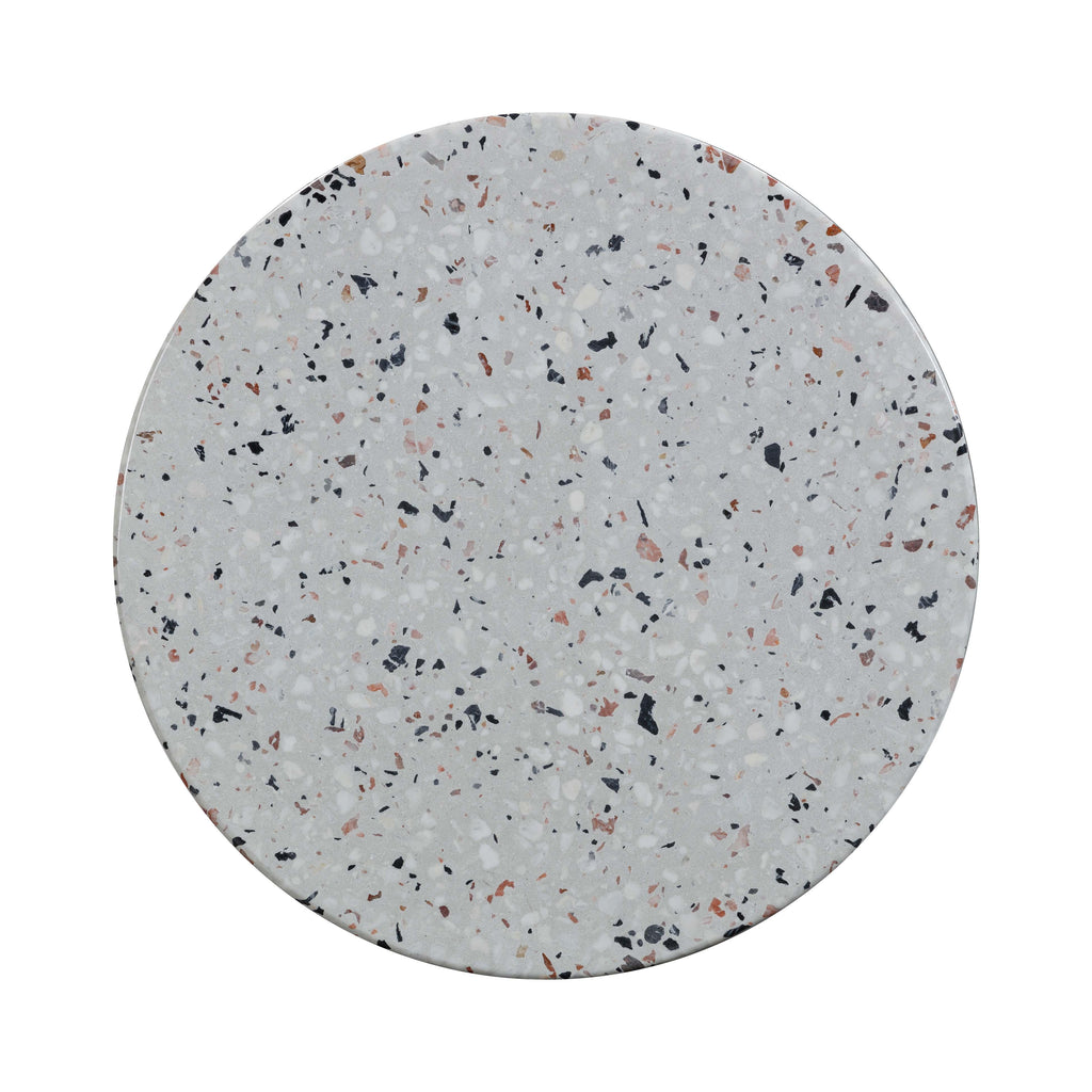 Clover Faux Terrazzo Indoor/Outdoor Round Side Table