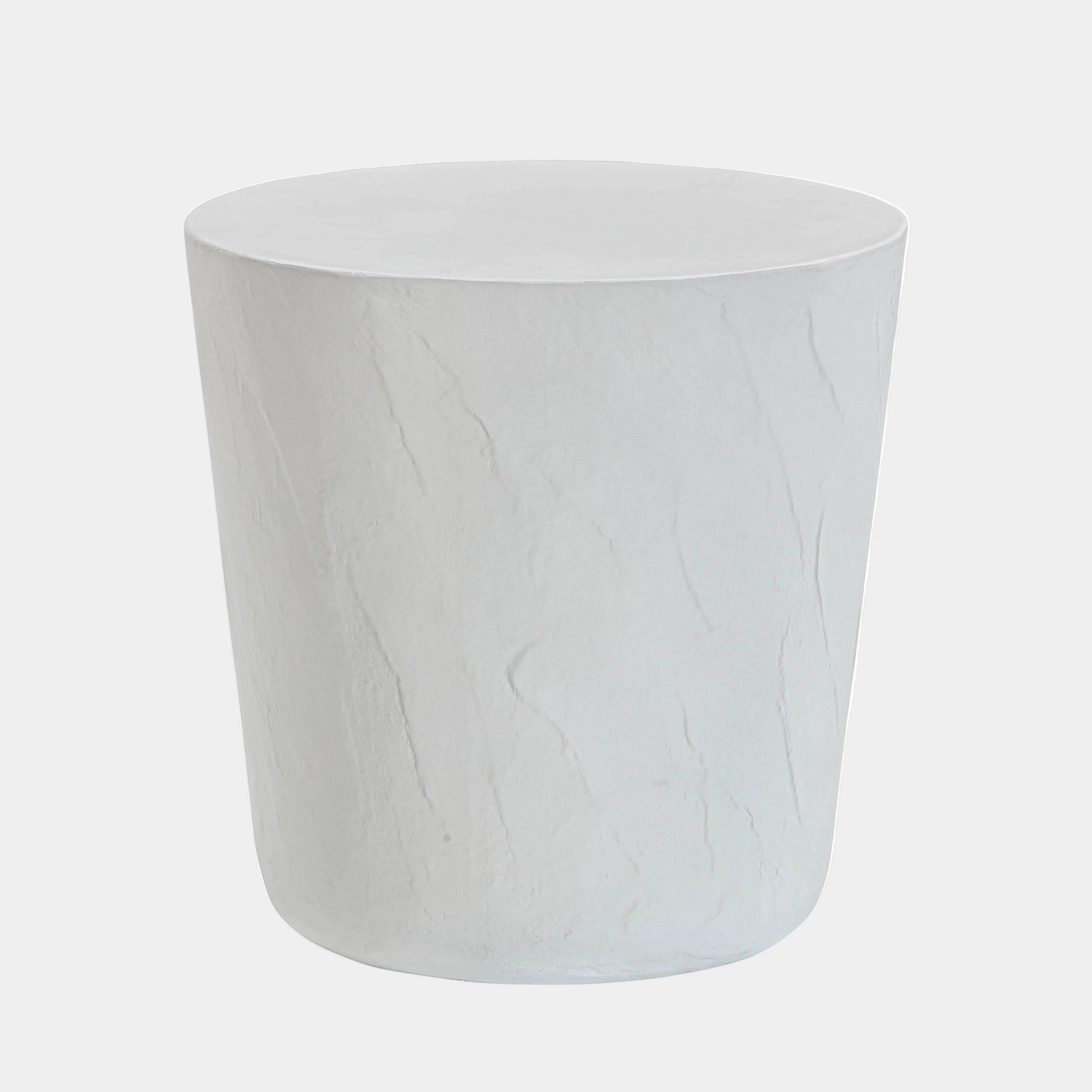 Margot Light Grey Faux Plaster Indoor/Outdoor Concrete Stool