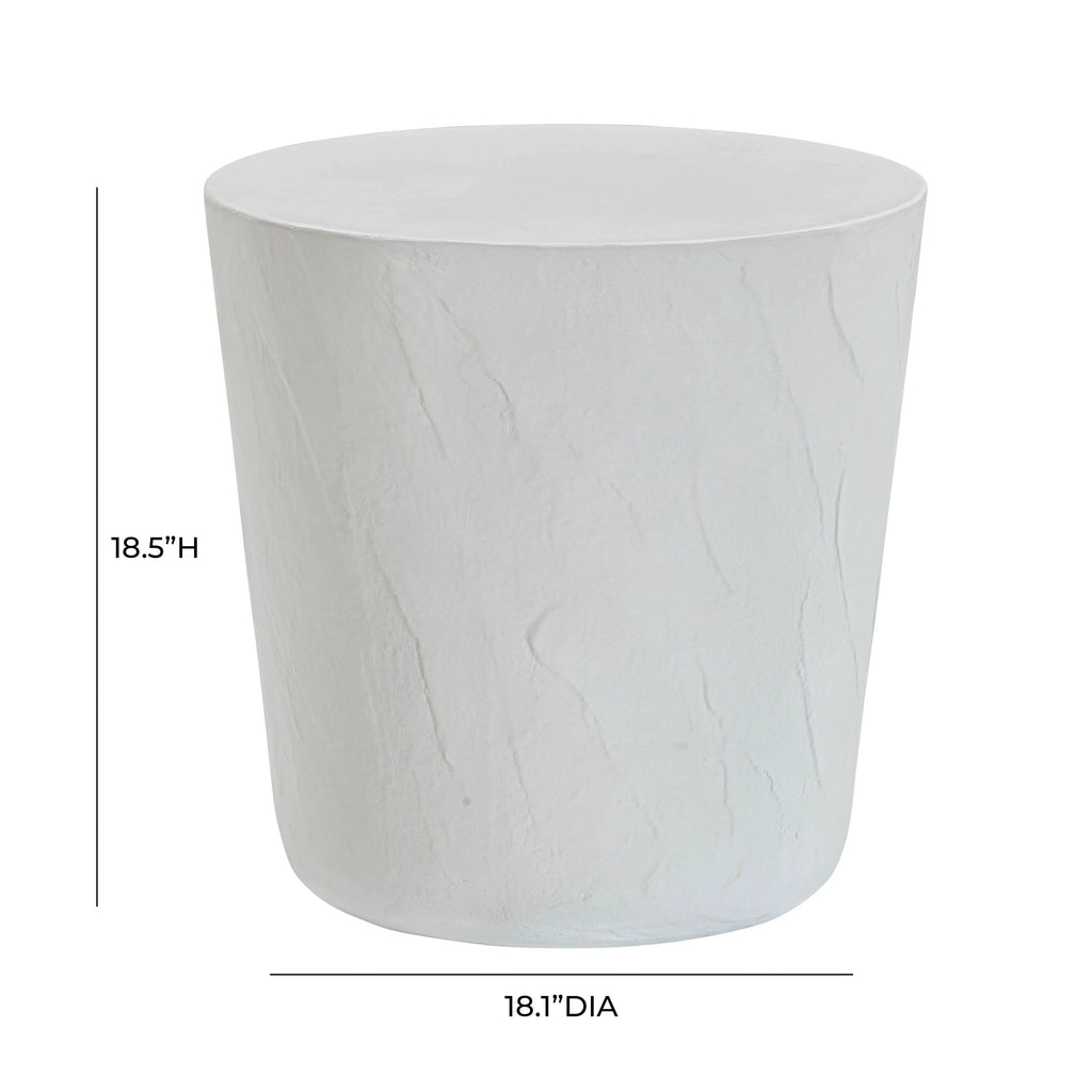 Margot Light Grey Faux Plaster Indoor/Outdoor Concrete Stool