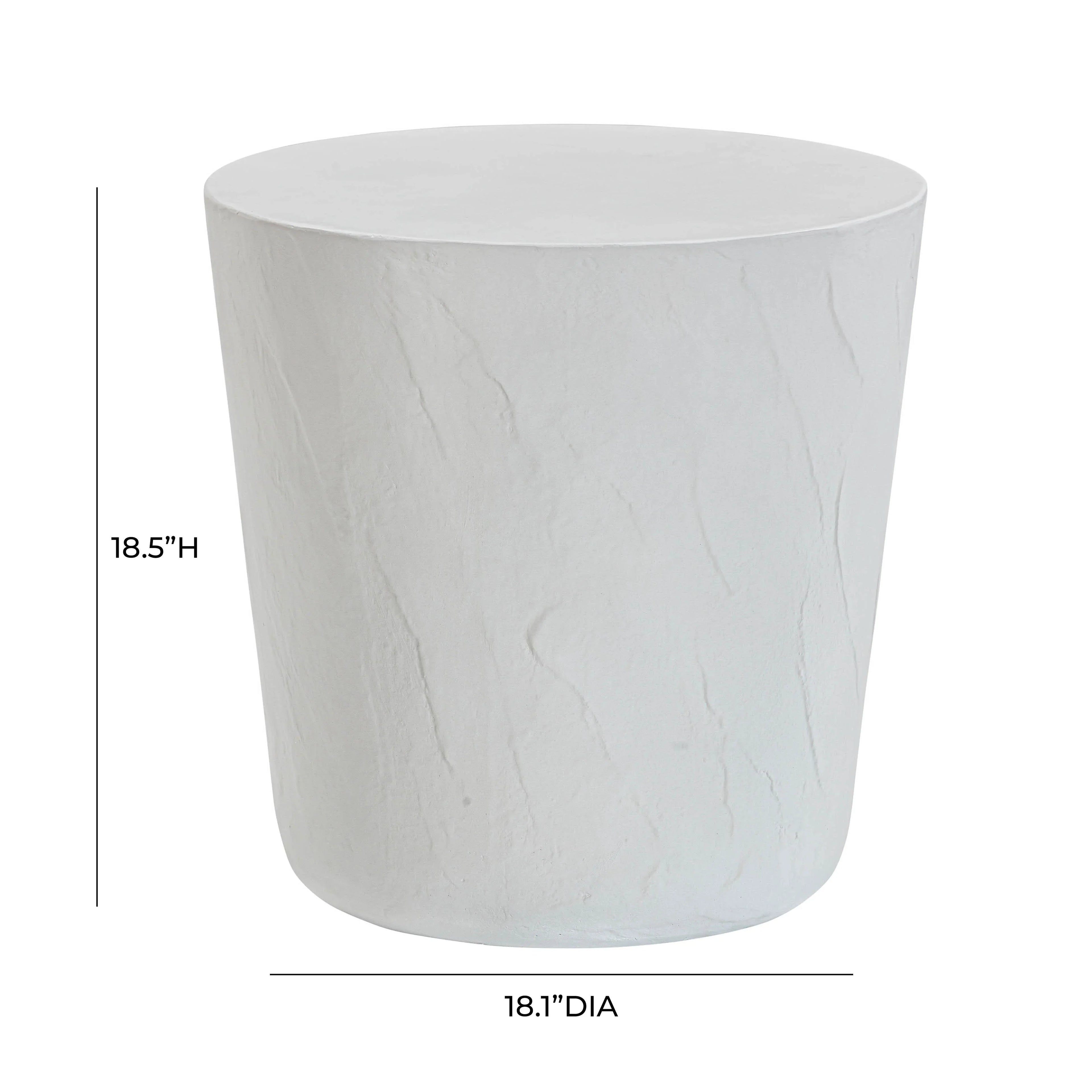 Margot Light Grey Faux Plaster Indoor/Outdoor Concrete Stool