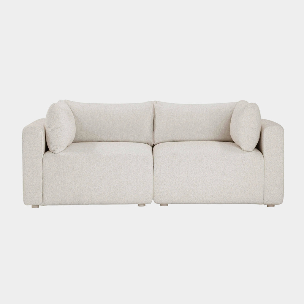 Hangover 81" Cream Performance Fabric Outdoor Modular Loveseat