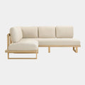 Evan 2-Piece Cream Performance Fabric Outdoor L-Shaped Sectional