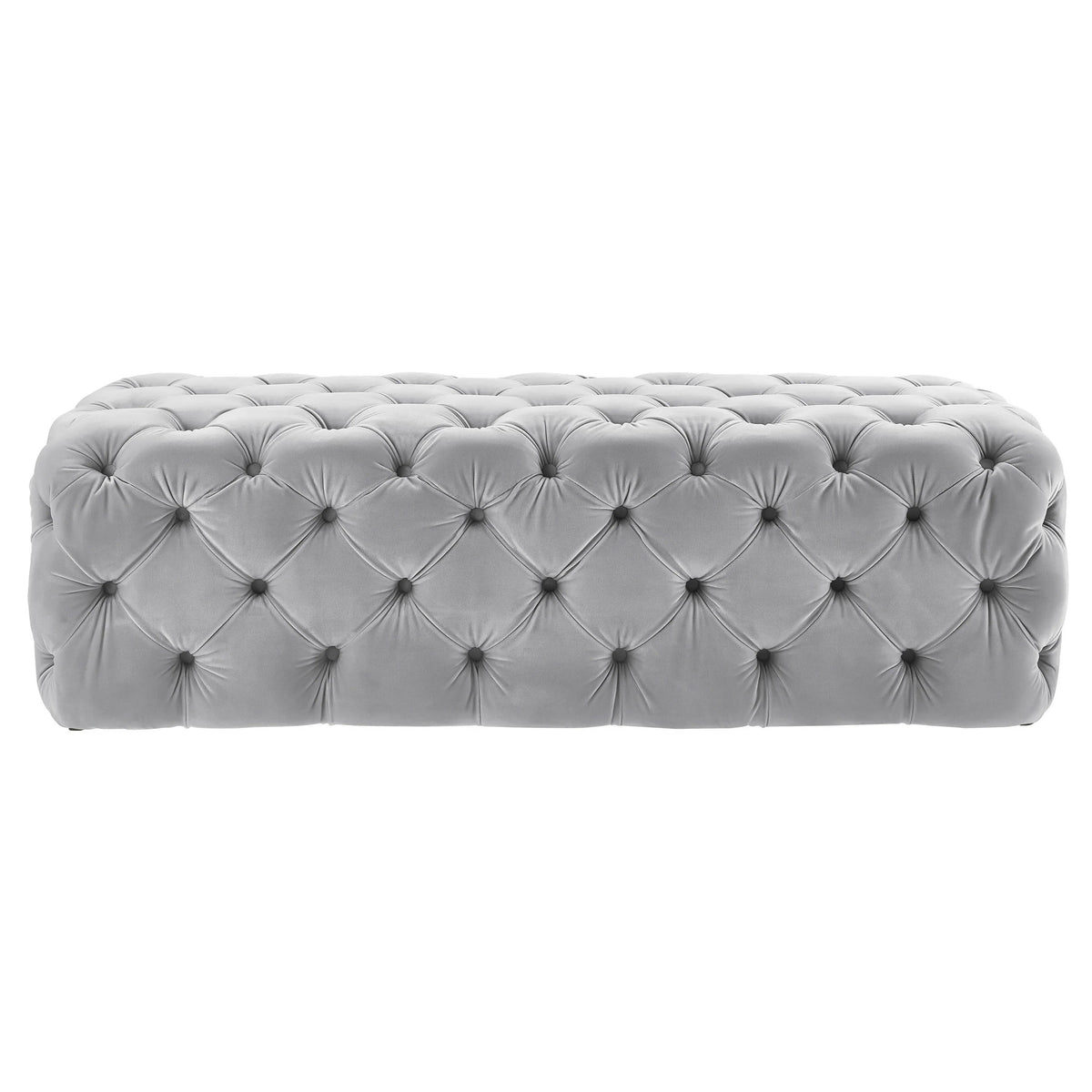 Kaylee 49" Performance Velvet Tufted Jumbo Ottoman
