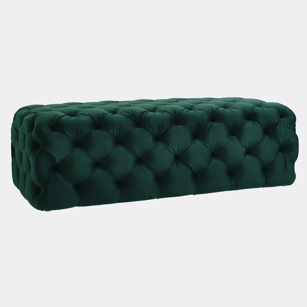 Kaylee 49" Performance Velvet Tufted Jumbo Ottoman