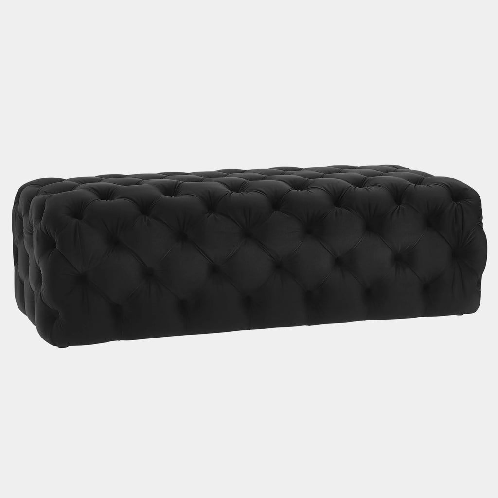 Kaylee 49" Performance Velvet Tufted Jumbo Ottoman