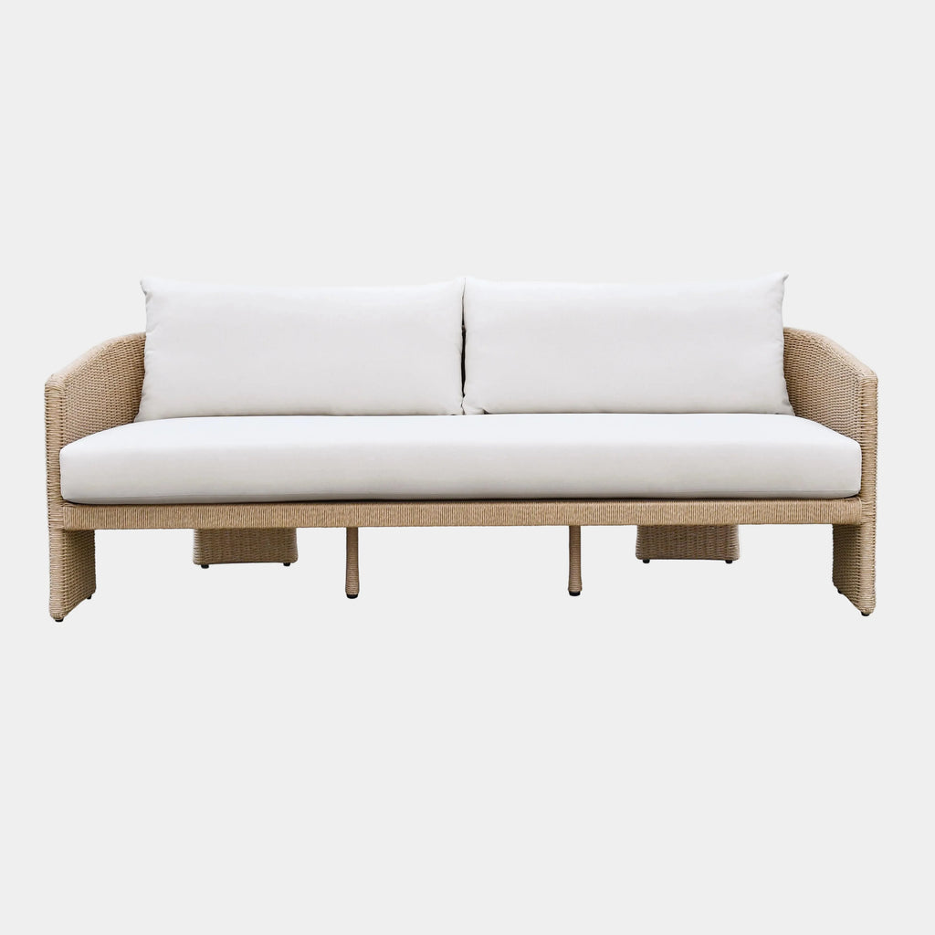 Alexa 80" Rattan Performance Fabric Outdoor Sofa