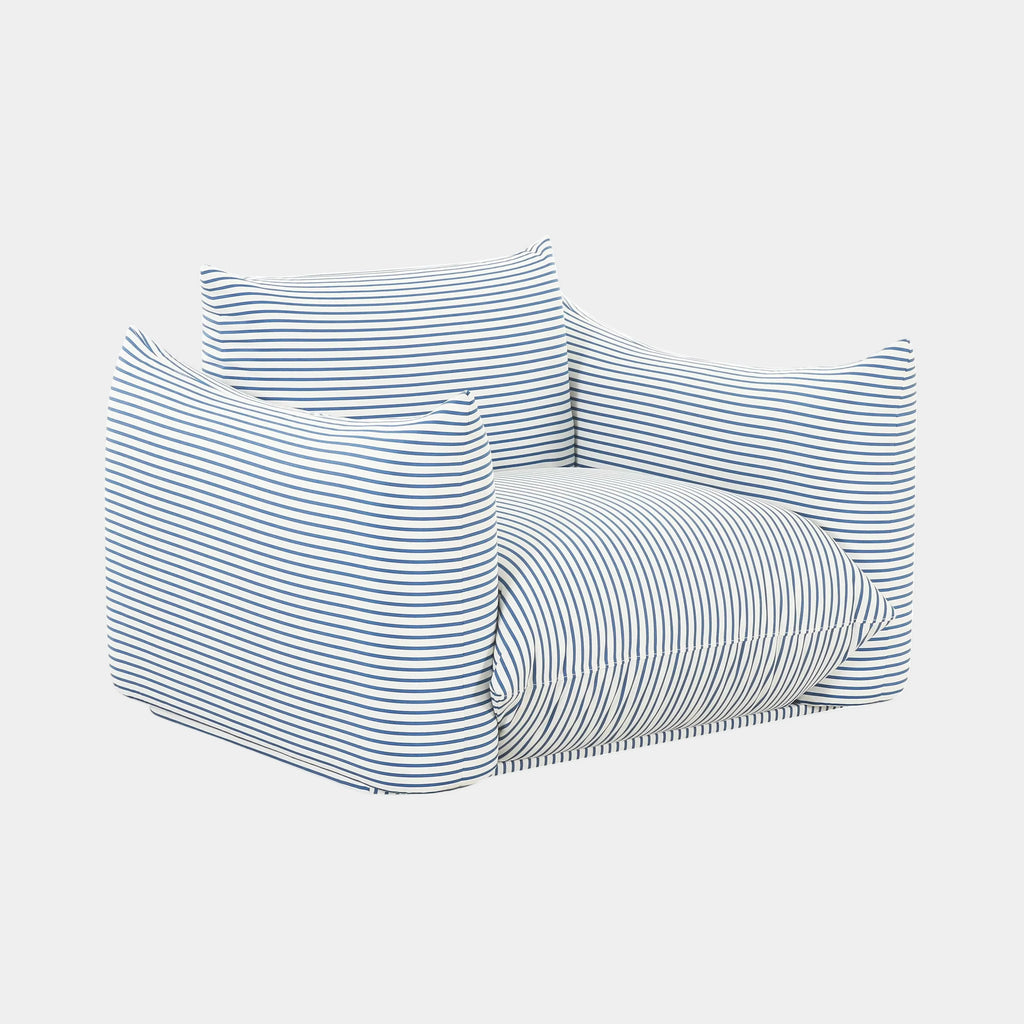 Saint Tropez Striped Stuffed Indoor / Outdoor Armchair
