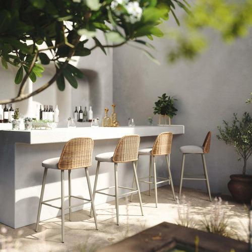 Alexa Performance Fabric Outdoor Stool