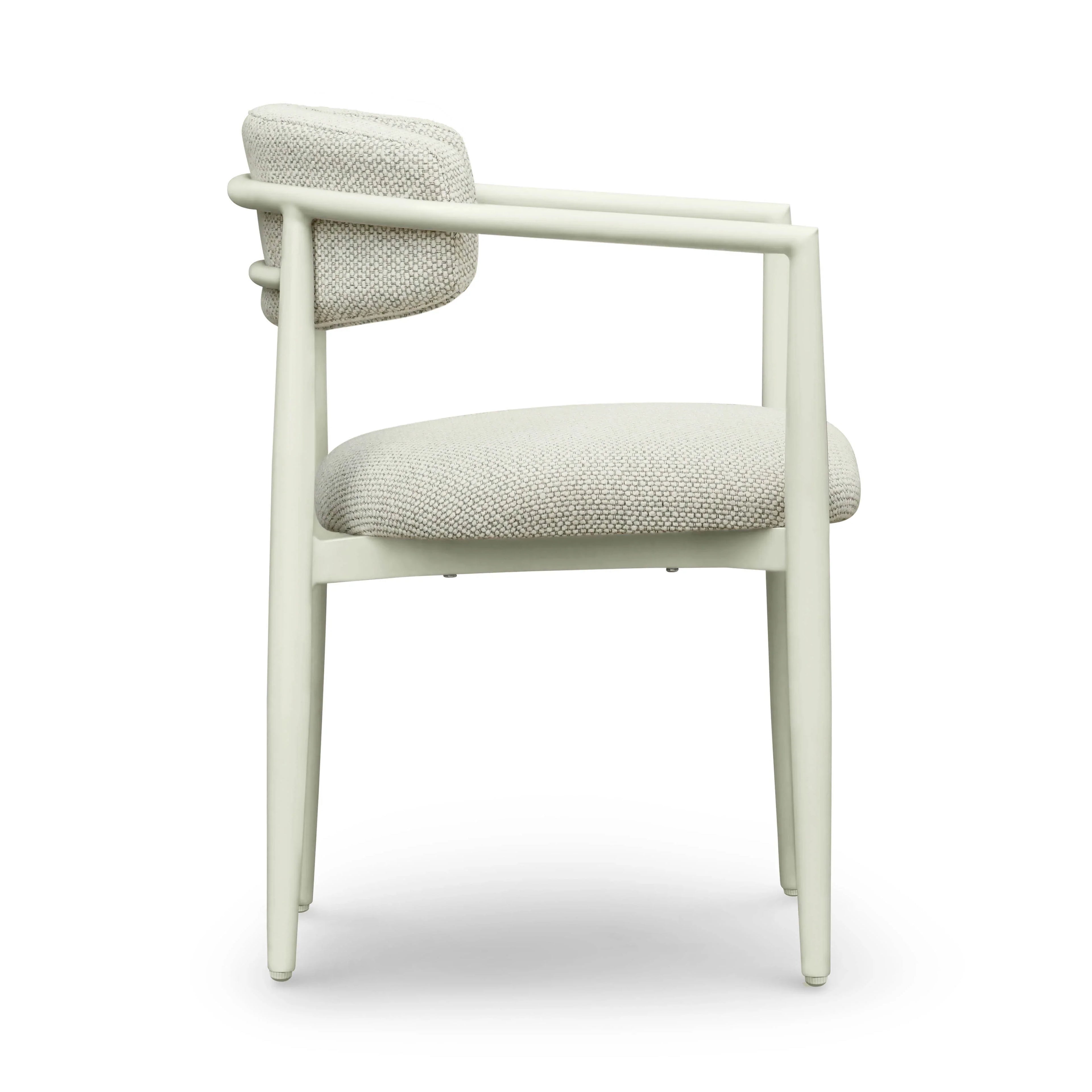 Annika Textured Contract-Grade Fabric Outdoor Dining Arm Chair