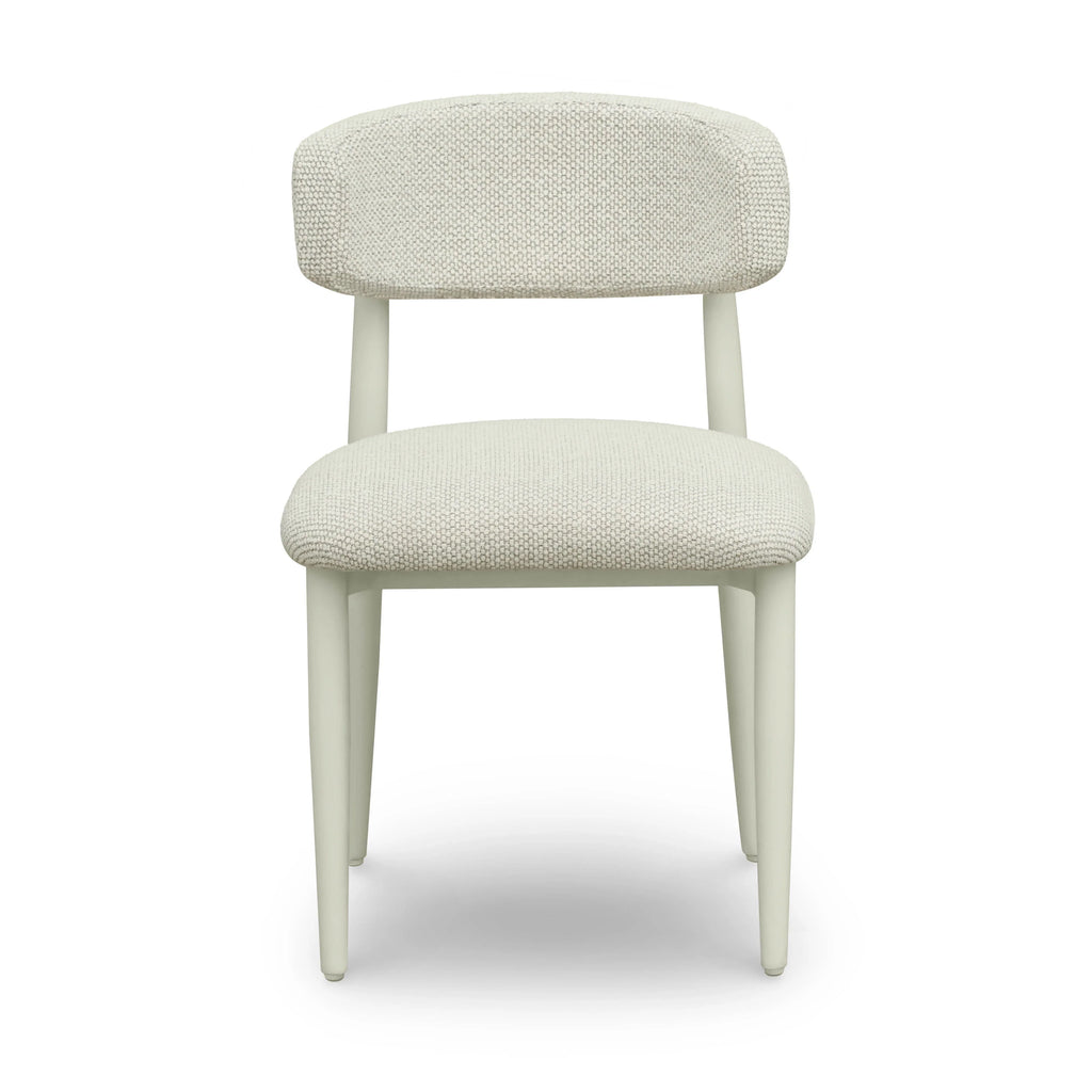 Annika Textured Contract-Grade Fabric Outdoor Dining Side Chair
