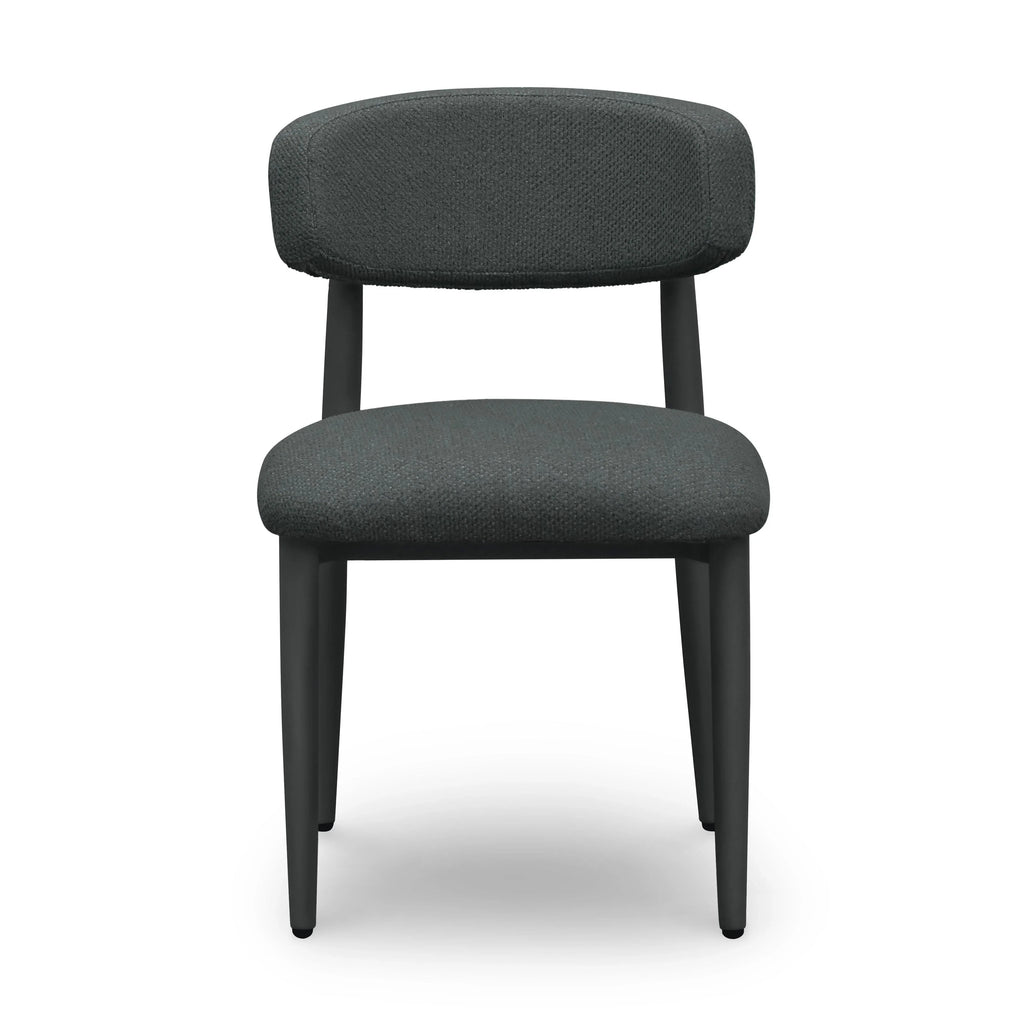 Annika Textured Contract-Grade Fabric Outdoor Dining Side Chair