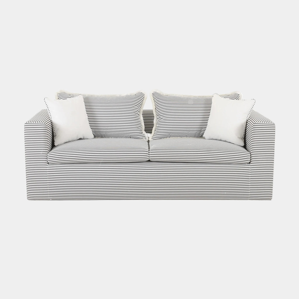 Salty 84.5" Striped Contract-Grade Indoor/Outdoor Sofa