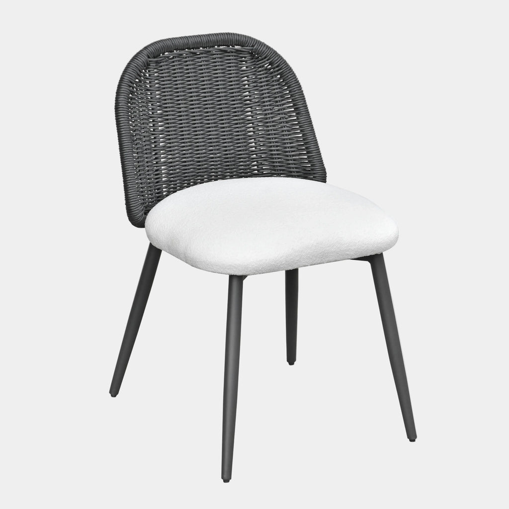 Alexa Rattan Performance Fabric Dining Chair