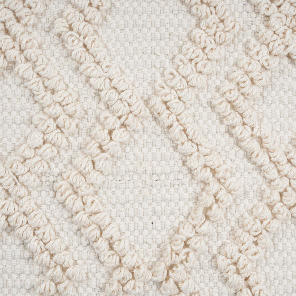 Inca Cream Cotton Pouf