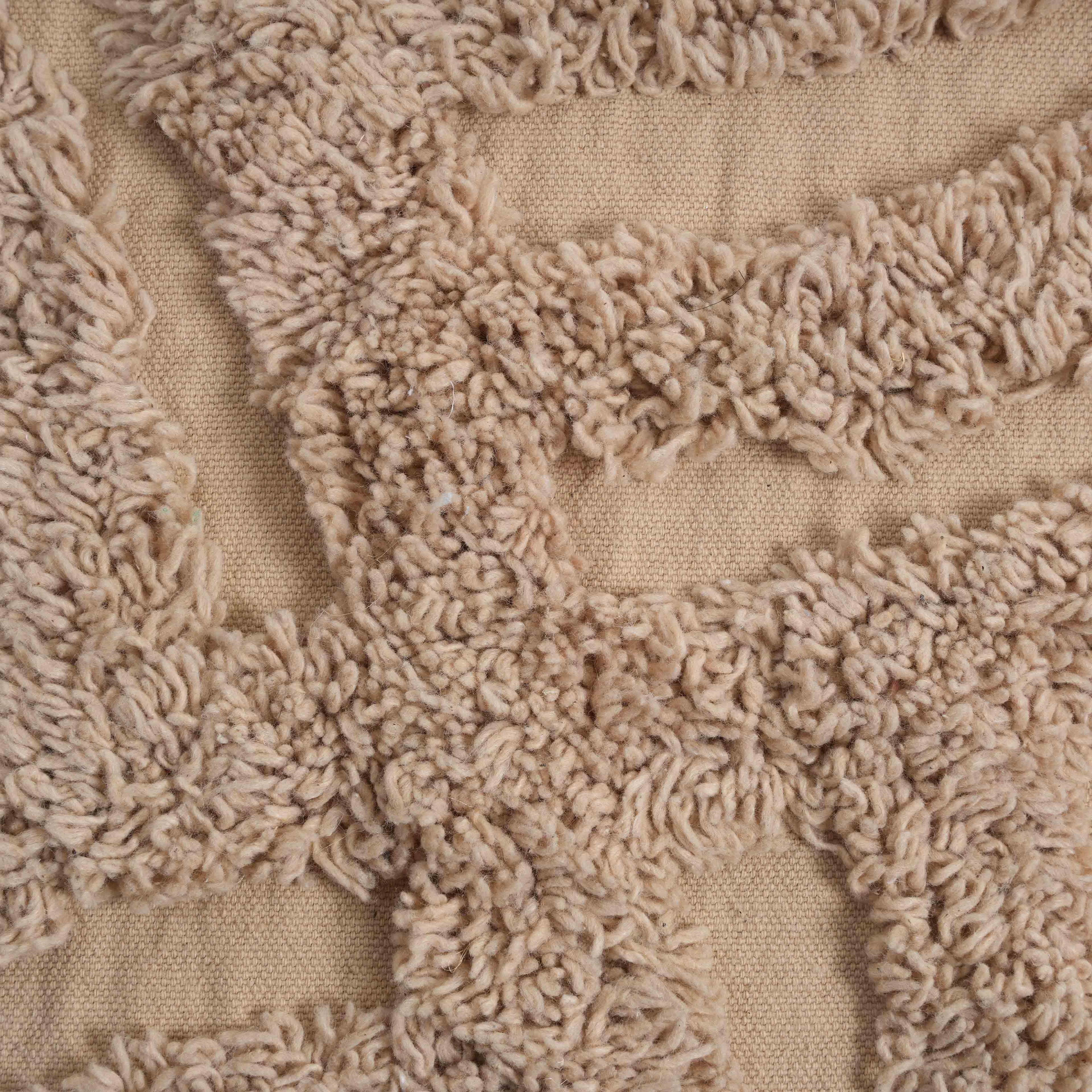 Miranda Beige Knitted Pouf